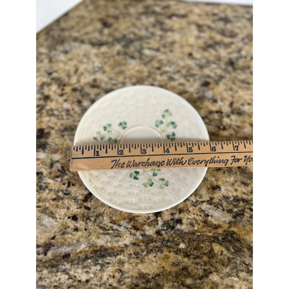 Belleek Shamrock Saucer 5.25
